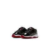AIR JORDAN 11 RETRO LOW 'BRED' TD - BLACK/VARSITY RED-WHITE