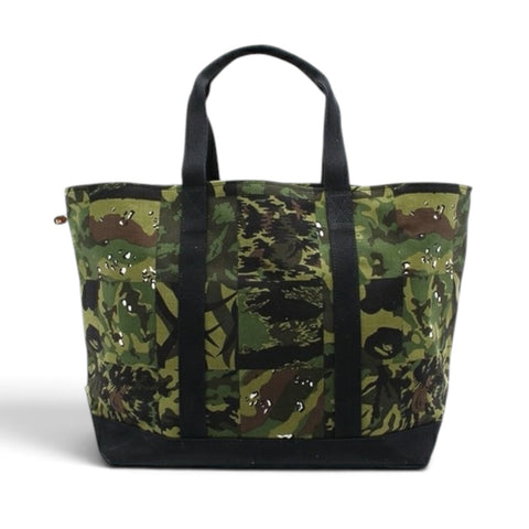 A BATHING APE PANEL CAMO TOTE BAG