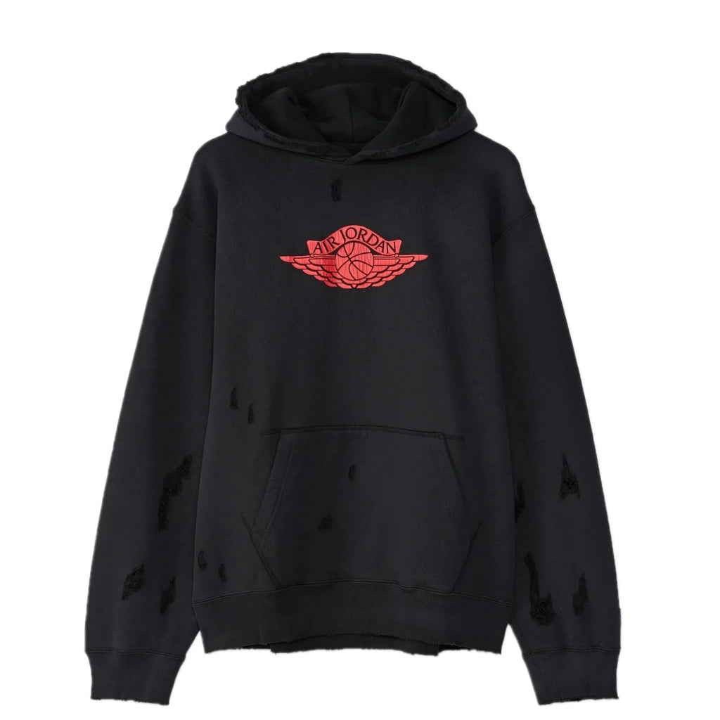 AIR JORDAN RARE AIR PULLOVER HOODIE - BLACK/GYM RED