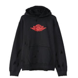 AIR JORDAN RARE AIR PULLOVER HOODIE - BLACK/GYM RED