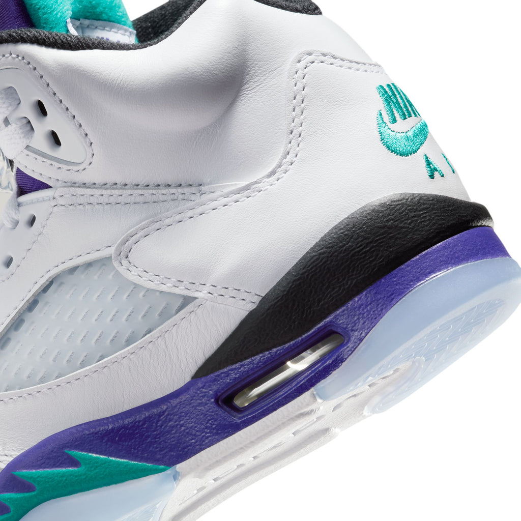 AIR JORDAN 5 RETRO 'GRAPE' GS - WHITE/NEW EMERALD-GRAPE ICE-BLACK