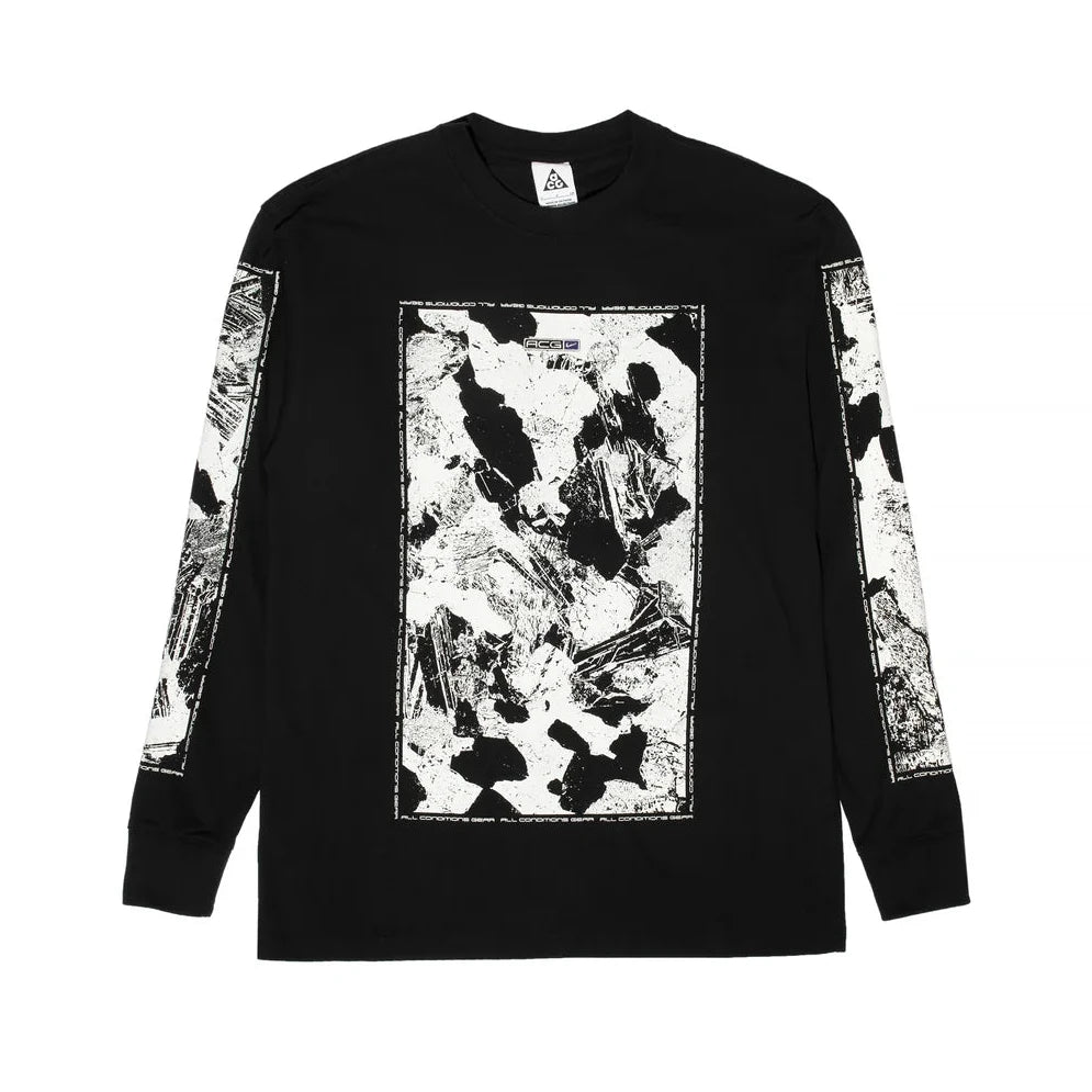NIKE ACG ROCK' LONG-SLEEVE T-SHIRT - BLACK