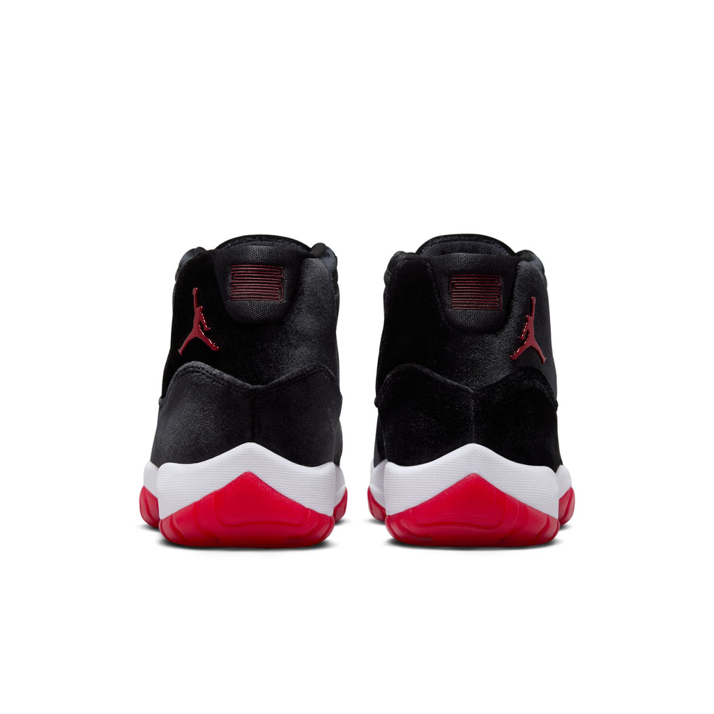 WOMENS AIR JORDAN 11 RETRO 'BRED VELVET' - BLACK/GYM RED-WHITE