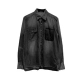 SACAI x DR. WOO DENIM SHIRT - BLACK (19-01899M)