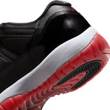 AIR JORDAN 11 RETRO LOW 'BRED' GS - BLACK/VARSITY RED-WHITE