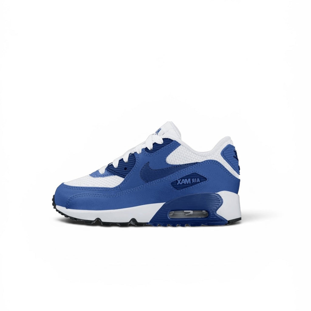 NIKE AIR MAX 90 LTR PS -WHITE/ROYAL BLUE-BLACK