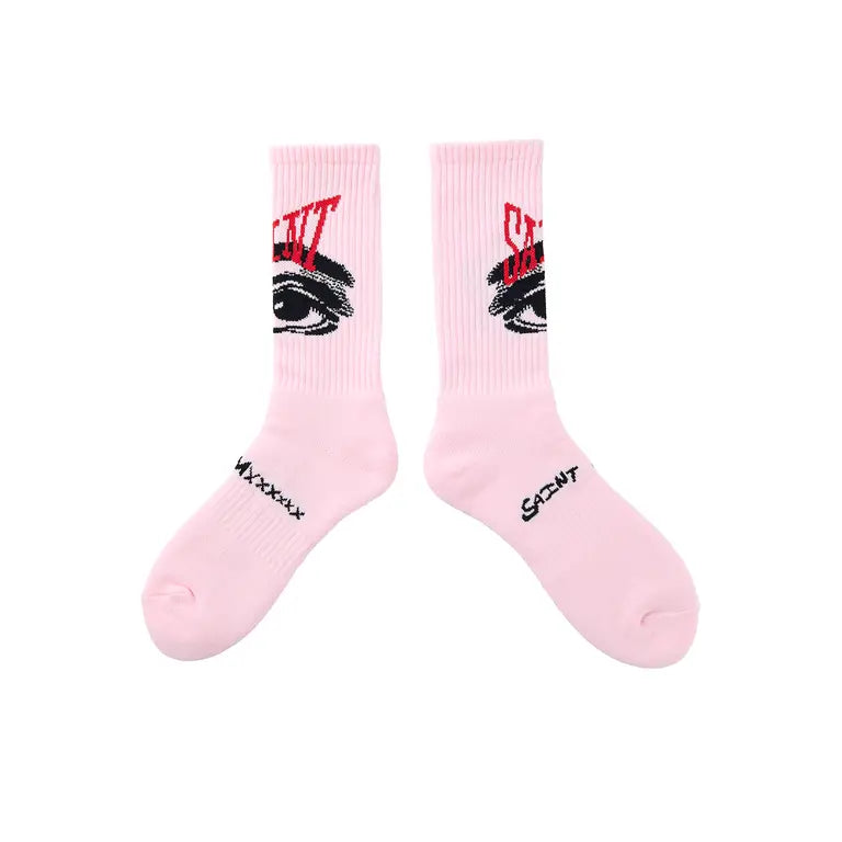 SAINT MICHAEL EYES SOCKS - PINK