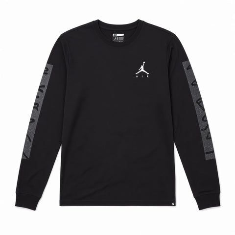 AIR JORDAN CEMENT PRINT LONG SLEEVE T-SHIRT – BLACK/ANTHRACITE