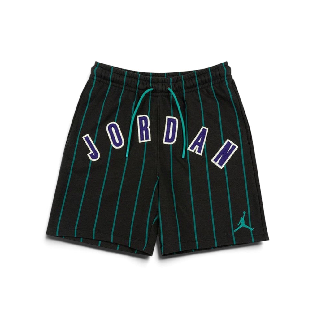 AIR JORDAN BROOKLYN FLEECE STRIPED DIAMOND SHORT - OFF BLACK/NEW EMERALD