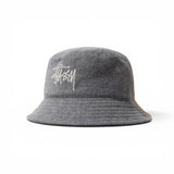 STÜSSY  FUZZY WOOL BASIC BUCKET - HEATHER