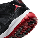 AIR JORDAN 11 RETRO 'BRED VELVET' PS - BLACK/GYM RED-WHITE