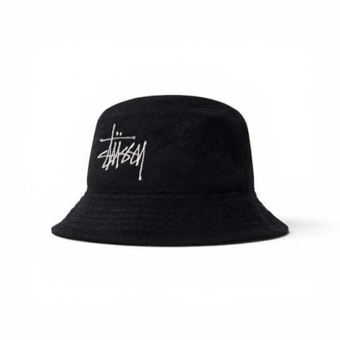 STÜSSY  FUZZY WOOL BASIC BUCKET - BLACK