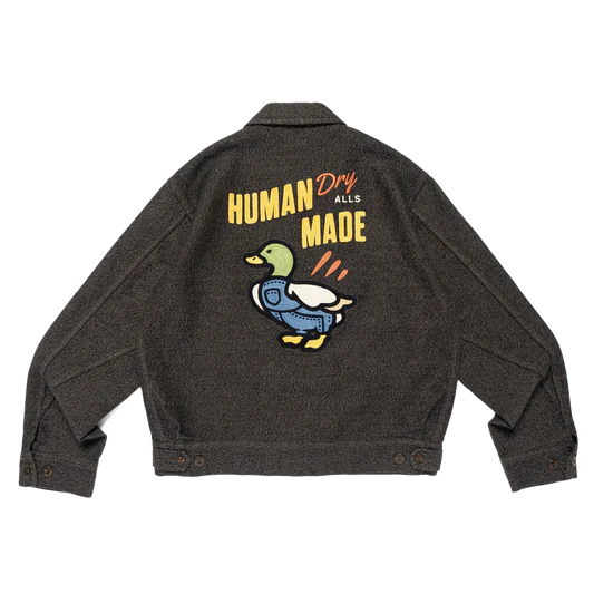 HUMAN MADE ZIP-UP WORK JACKET - GRAY