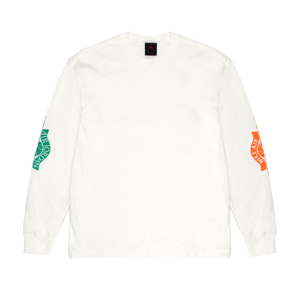 AIR JORDAN RARE AIR WASHED 85 LONG SLEEVE - SAIL/BRILLIANT ORNGE