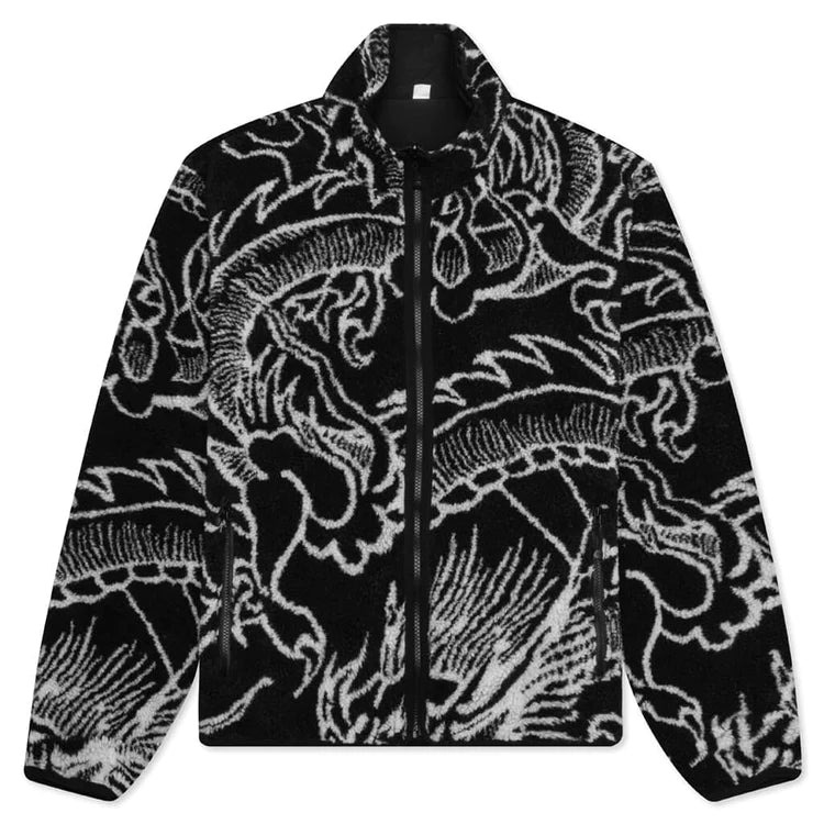 STÜSSY  DRAGON SHERPA JACKET - BLACK