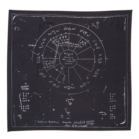 RICK OWENS PRINTED ASTRO SCARF  -  BLACK/MILK