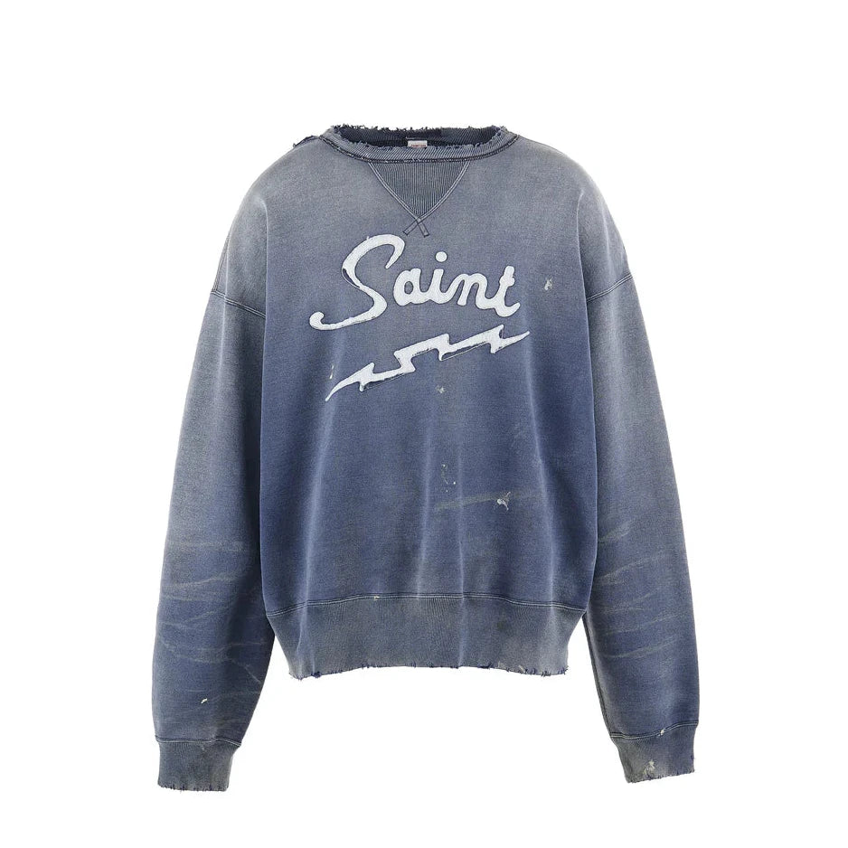 Blue sweatshirt with 