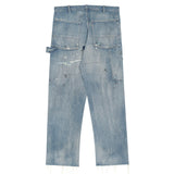 SAINT MICHAEL DENIM PAINTERS PANTS - BLUE