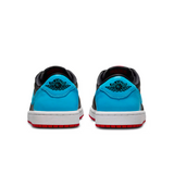 WOMEN'S AIR JORDAN 1 LOW OG - BLACK/DARK POWDER BLUE/GYM RED