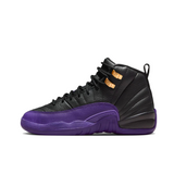 AIR JORDAN 12 RETRO GS - BLACK/FIELD PURPLE-METALLIC GOLD