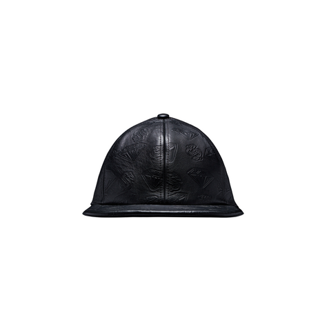 MONCLER X BBC LEATHER BASEBALL CAP - BLACK