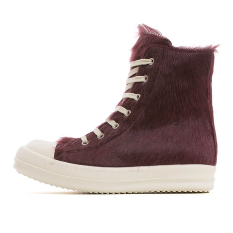 RICK OWENS FUR SNEAKER - AMETHYST/MILK