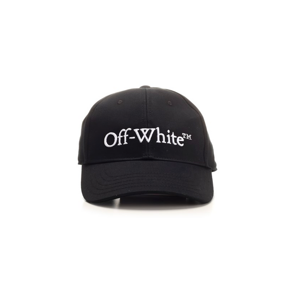 OFF—WHITE BOOKISH DRIL BASEBALL CAP - BLACK/WHITE