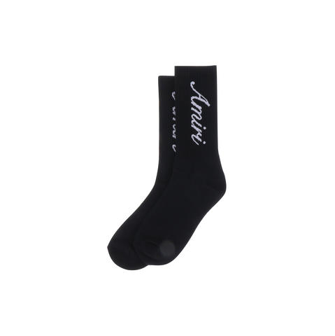 AMIRI SCRIPT TUBE SOCK - BLACK