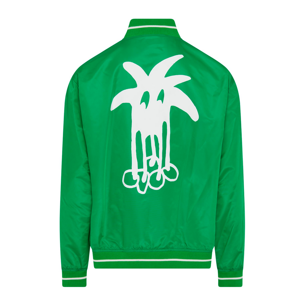 PALM ANGELS "DOUBY" LIGHT VARSITY JACKET - GREEN/WHITE