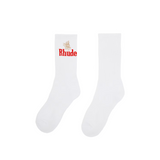 RHUDE EAGLES SOCK - WHITE/RED