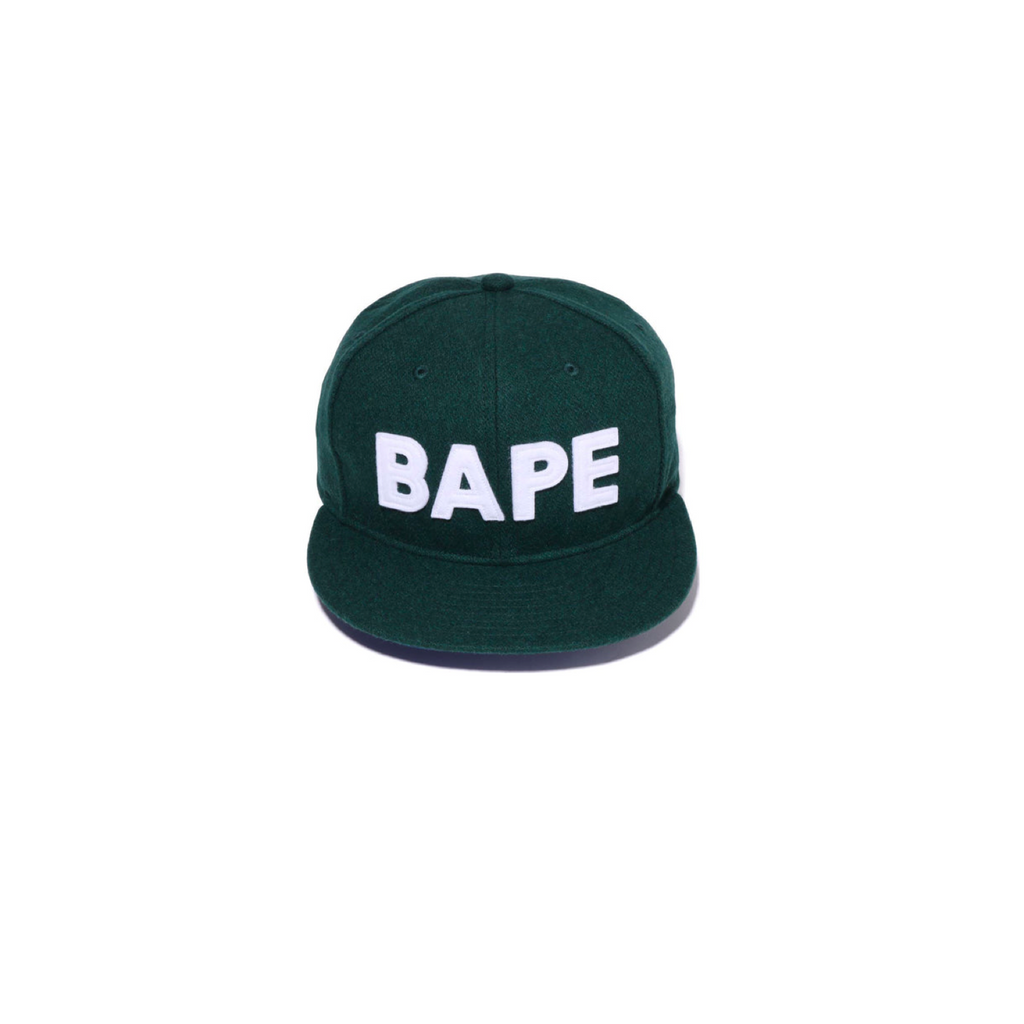 A BATHING APE BAPE PATCH SNAP BACK CAP  - GREEN