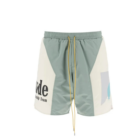 RHUDE SENNA FLIGHT SHORT - SAGE/CREAM