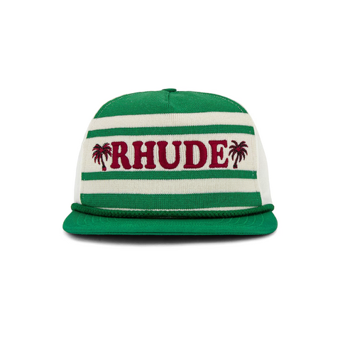 RHUDE RHUDE BEACH CLUB HAT - GREEN/CREAM