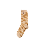 A BATHING APE COLOR CAMO APE HEAD ONE POINT SOCKS - YELLOW