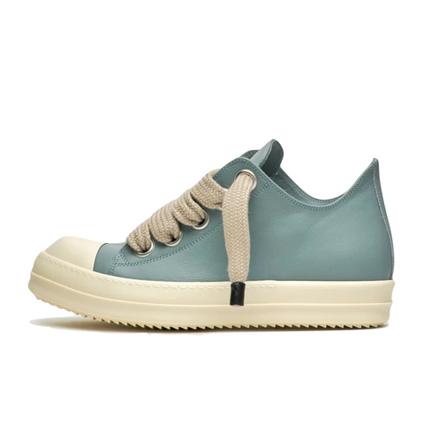 RICK OWENS JUMBO LACED LOW SNEAKS - PALE BLUE/PEARL/MILK/MILK (FW24)