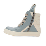 RICK OWENS JUMBO LACED GEOBASKET - PALE BLUE/PEARL/MILK/MILK (FW24)