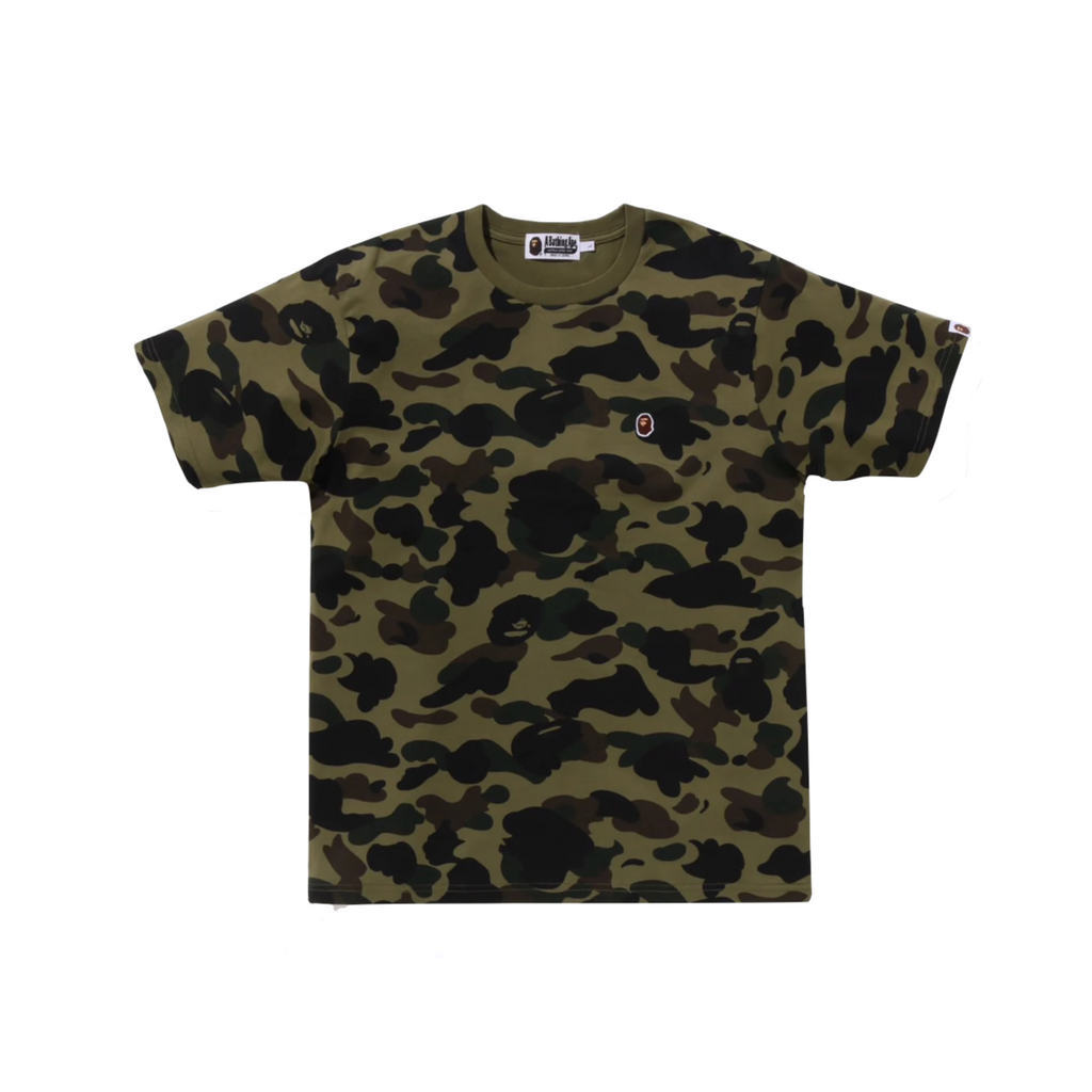 A BATHING APE 1ST CAMO ONE POINT TEE - GREEN