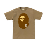 A BATHING APE BIG APE HEAD TEE - BEIGE