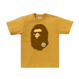 A BATHING APE BIG APE HEAD TEE - YELLOW