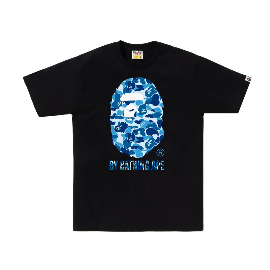 A BATHING APE ABC CAMO BY BATHING APE TEE - BLACK X BLUE