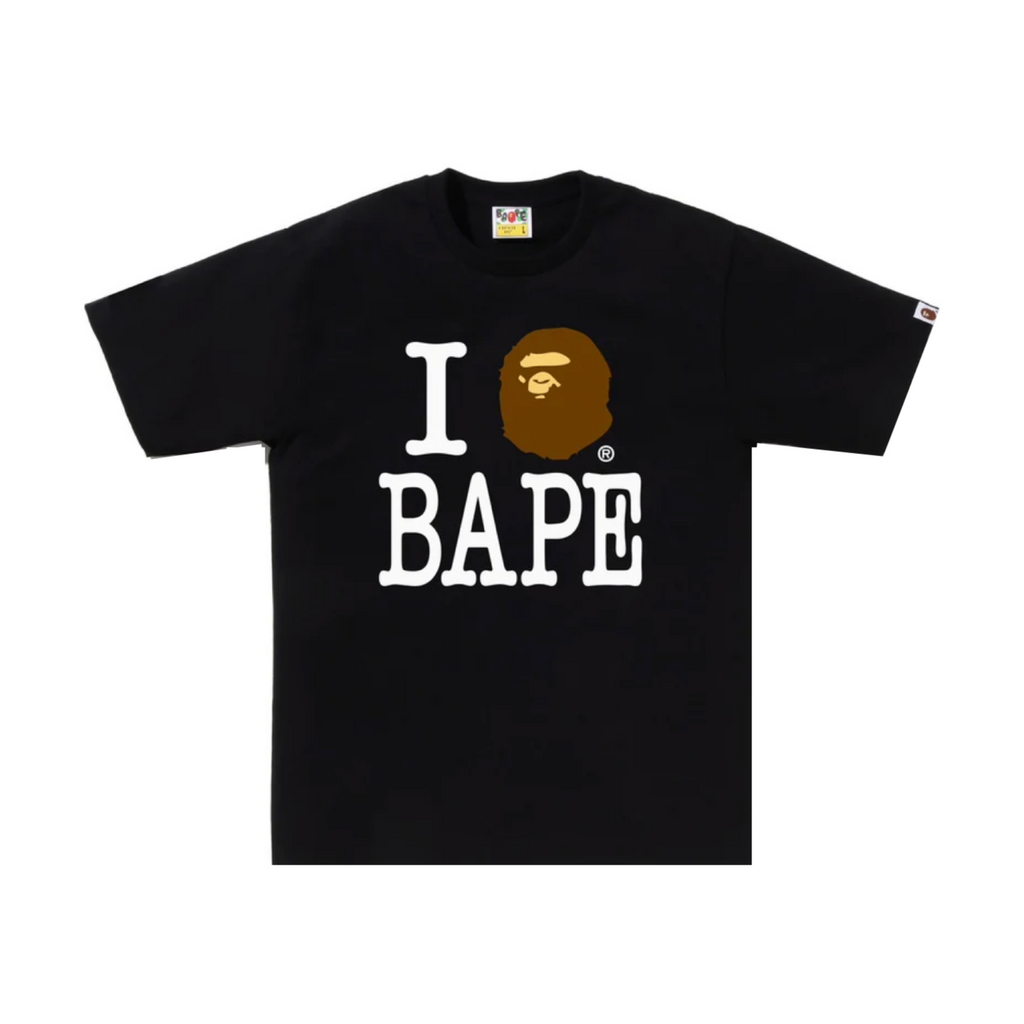 A BATHING APE I LOVE BAPE TEE - BLACK