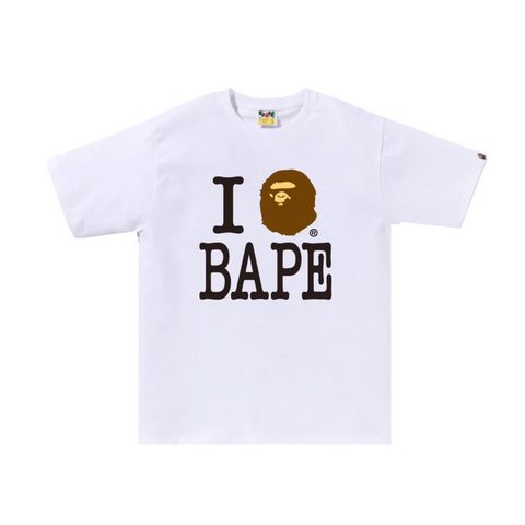 A BATHING APE I LOVE BAPE TEE - WHITE