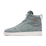 WOMEN'S AIR JORDAN 1 HIGH ZIP - MICA GREEN/MTLC RED BRONZE