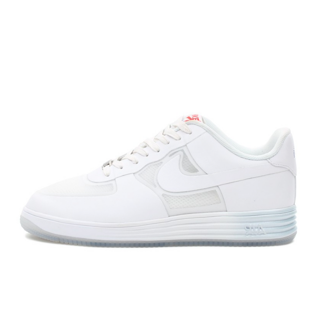 NIKE LUNAR FORCE 1 FUSE LEATHER - WHITE/WHITE-CHILLING RED