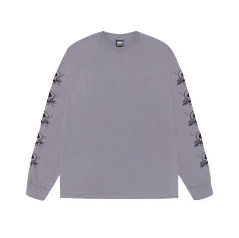 STÜSSY FOILS PIGMENT DYED LS TEE - SHARK