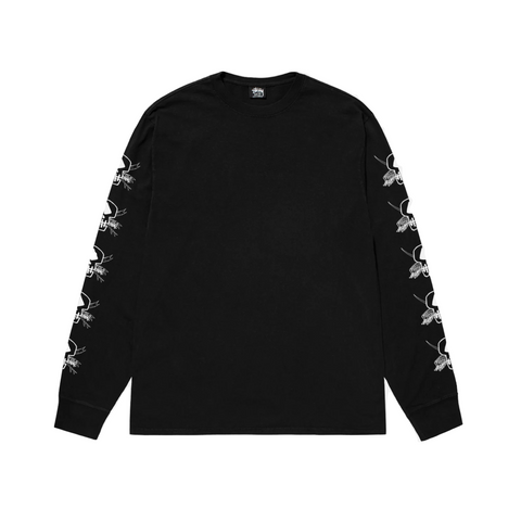 STÜSSY FOILS PIGMENT DYED LS TEE - BLACK