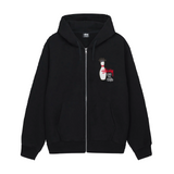 STÜSSY KINGPIN ZIP HOOD - BLACK