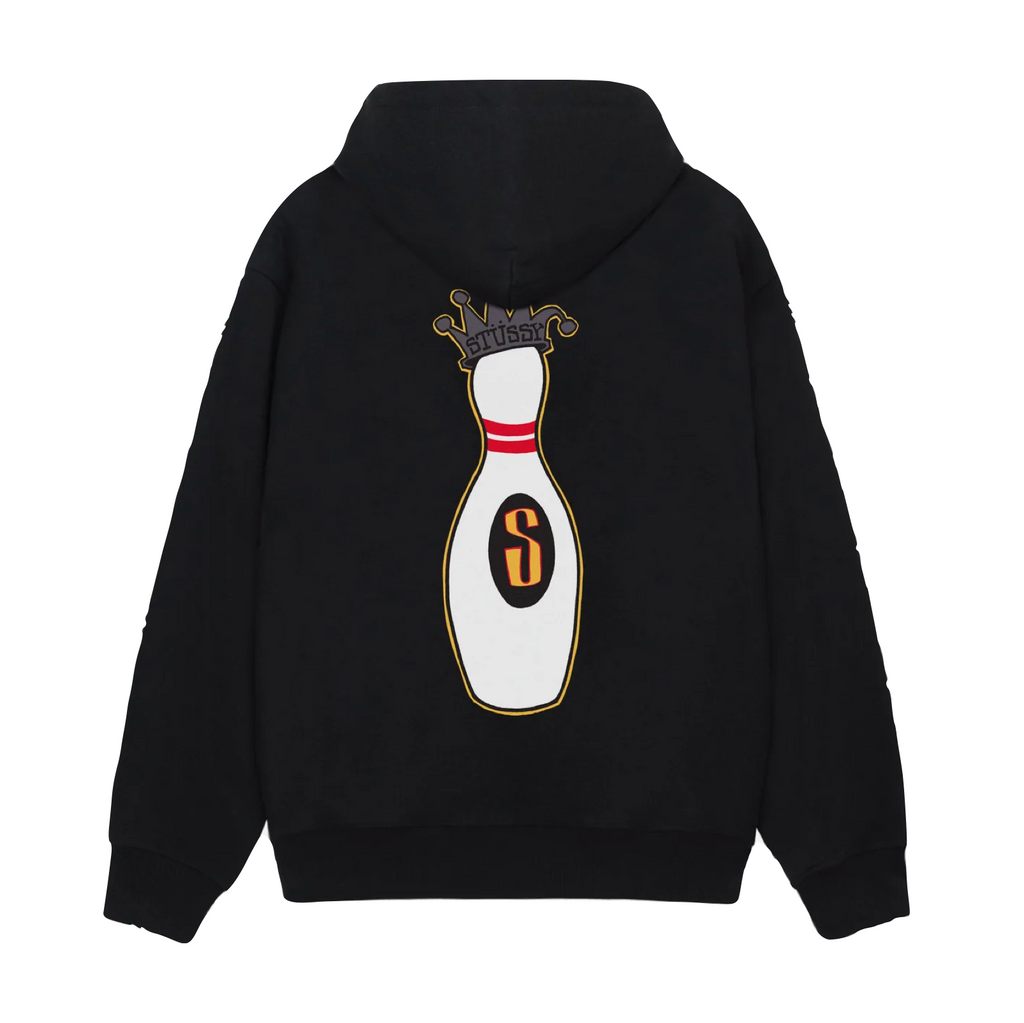 STÜSSY KINGPIN ZIP HOOD - BLACK