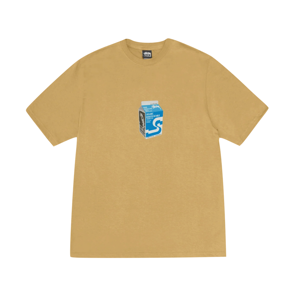 STÜSSY MILK TEE.- CURRY