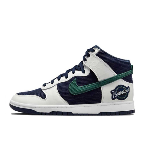 NIKE DUNK HI PRM EMB - COLLEGE NAVY/NOBLE GREEN